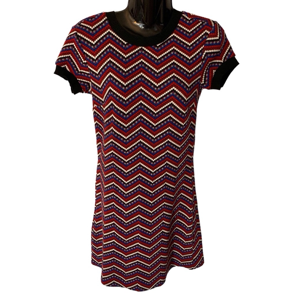 Zara Sweater Dress Chevron Dots SS Sz S